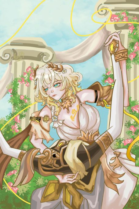 Aglaea Drawing with Garmentmaker (Honkai: Star Rail)